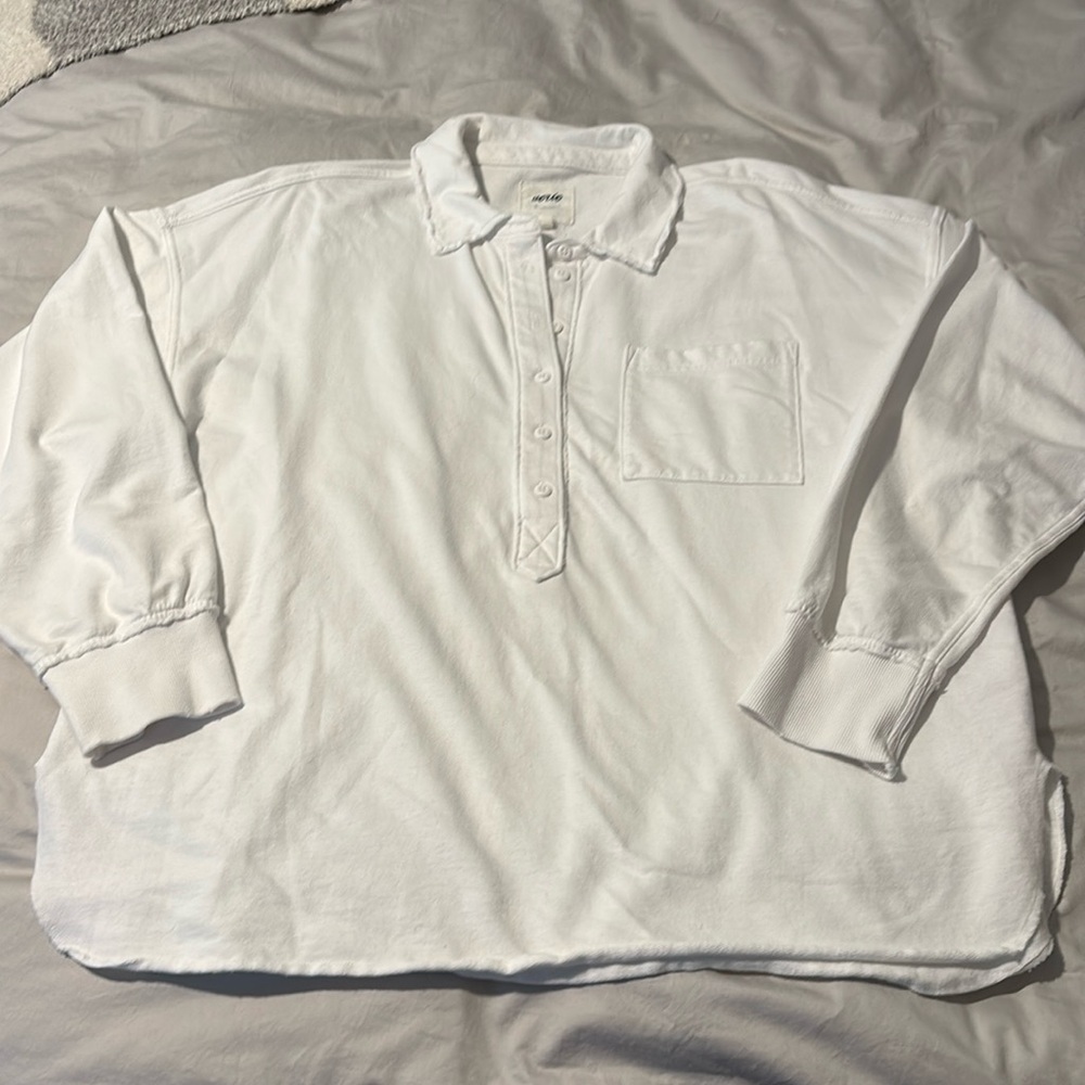 Aerie take it easy popover polo sweatshirt